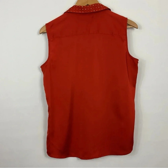 Vince Camuto Studded Collar Sleeveless Top Size Small - Picture 3 of 7